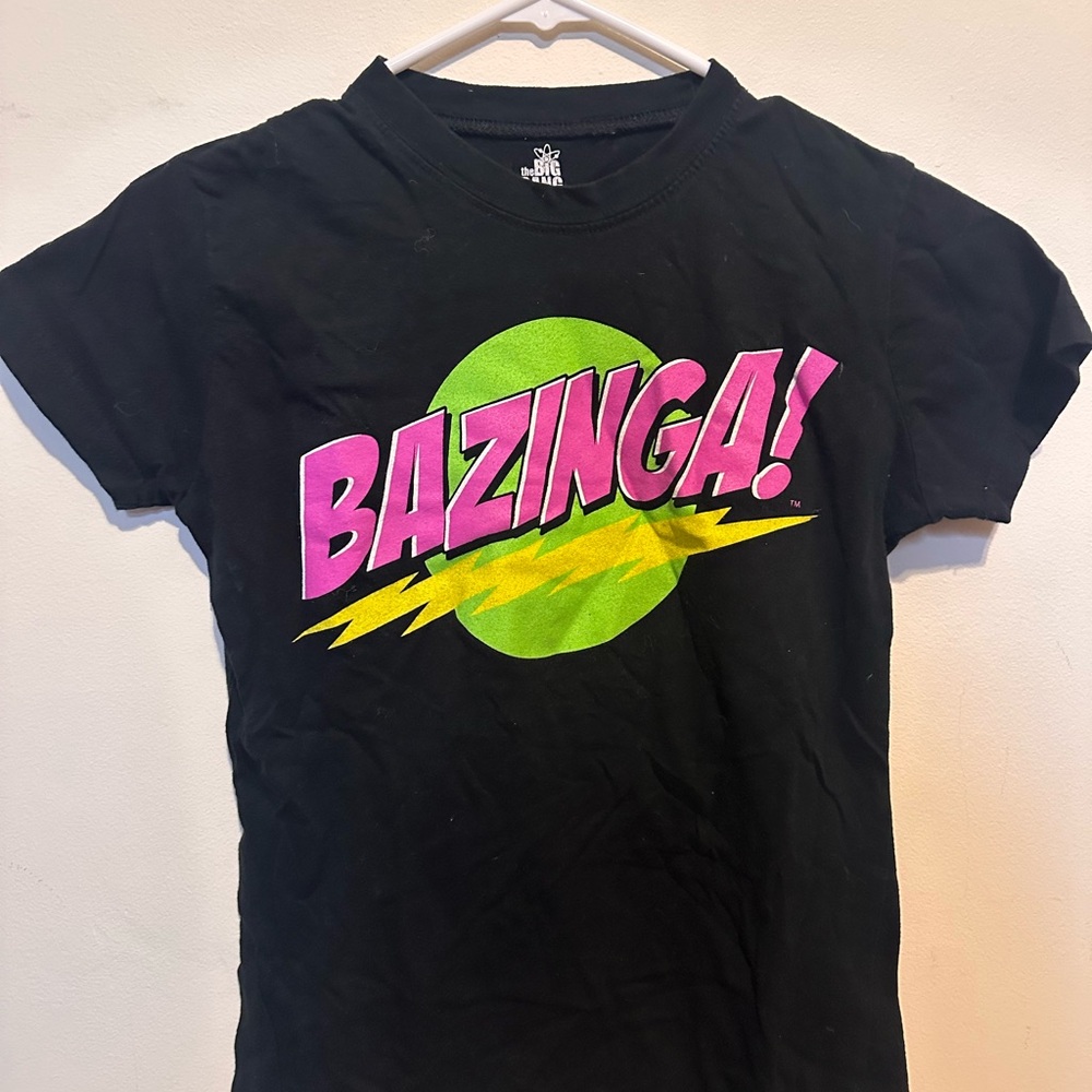 Ripple Junction Black T-Shirt with The Big Bang Theory Logo